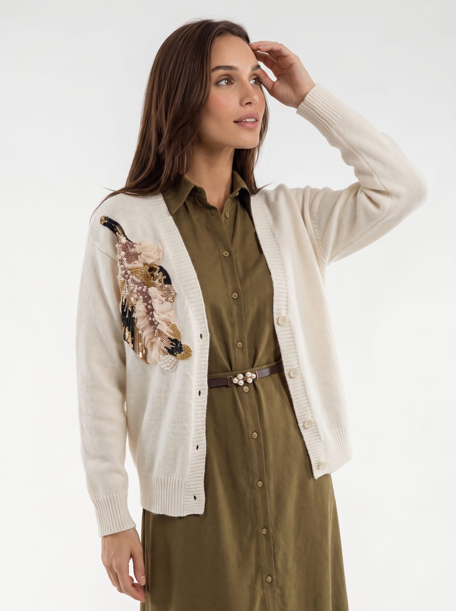 Cardigan Zafira - Burro Cardigan donna