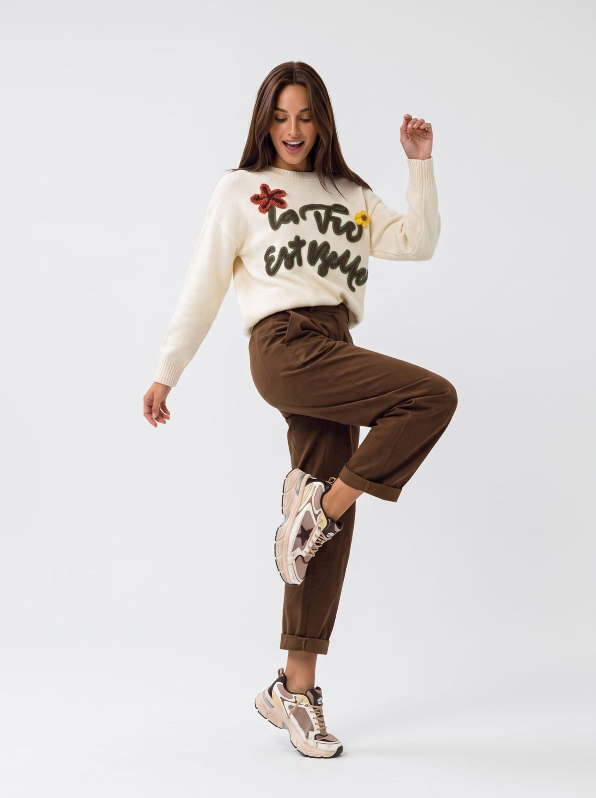 Pullover La Vie -Panna Maglia donna