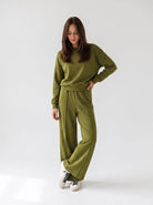 Pantalone Kaia - Verde olio Coordinato donna