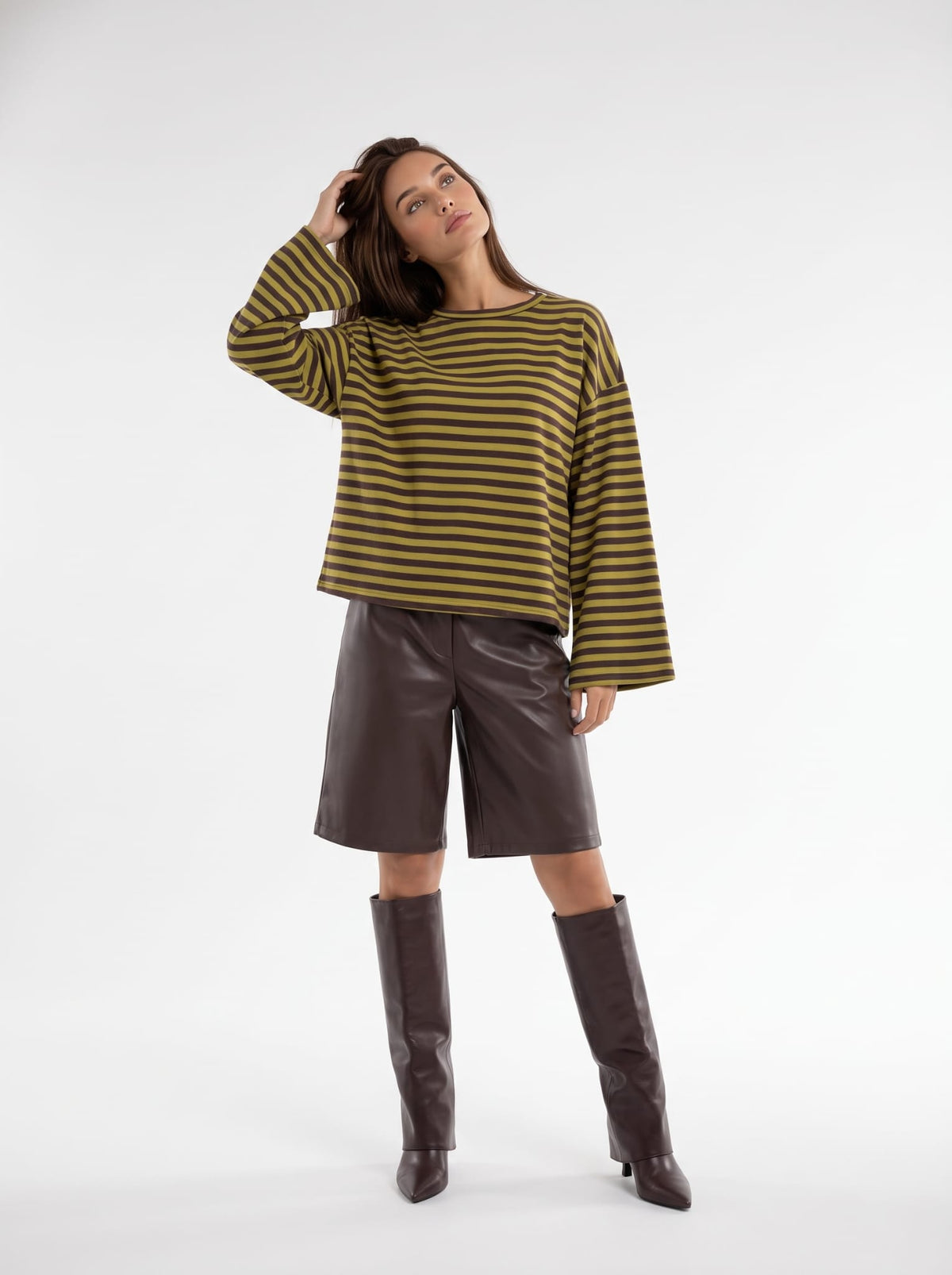 T-Shirt Mariselle – Verde/Marrone T-Shirt donna