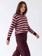 Pullover Roxane – Bordeaux/ Rosa Maglia donna