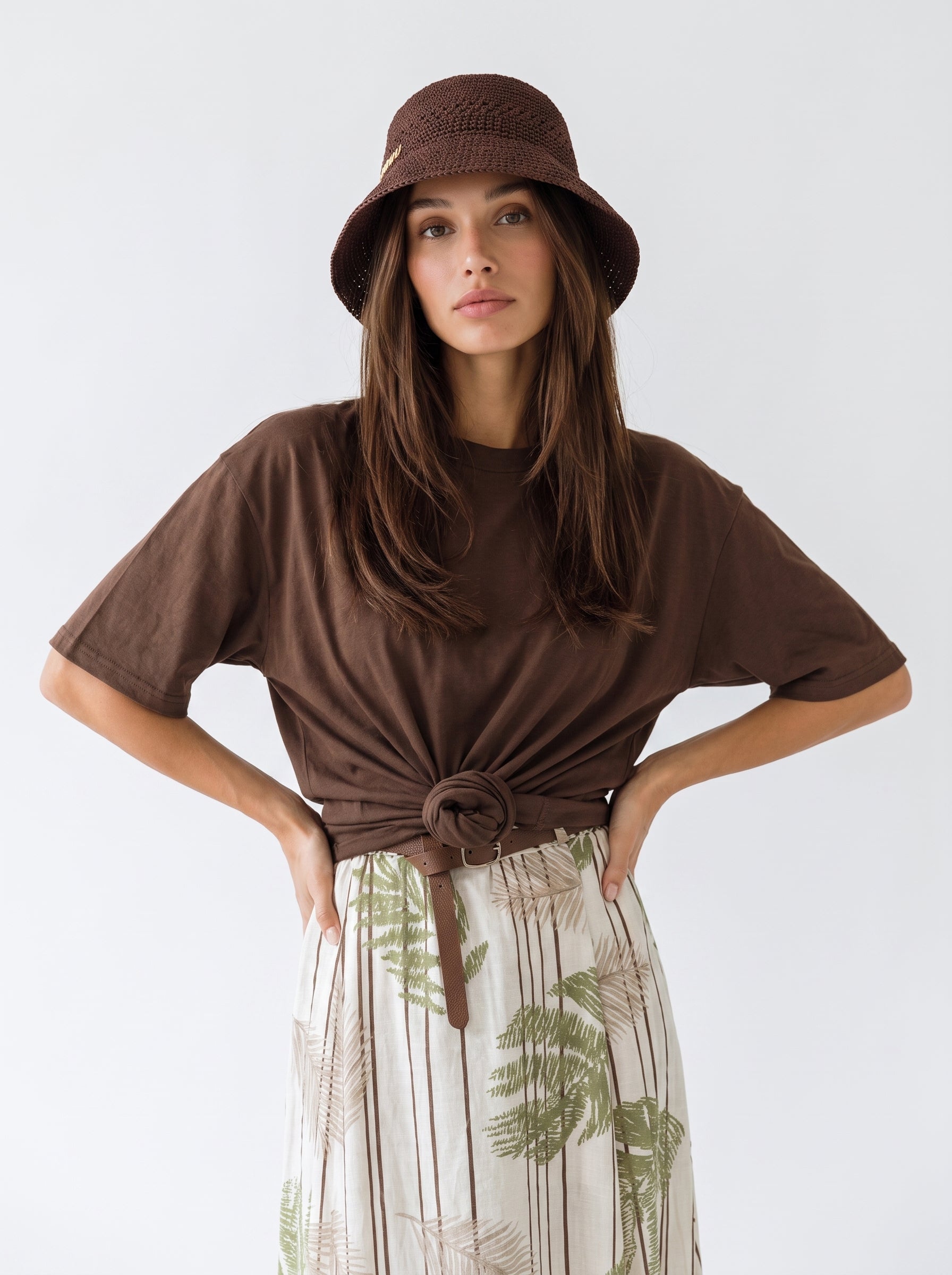 T-Shirt Brooklyn - Marrone donna