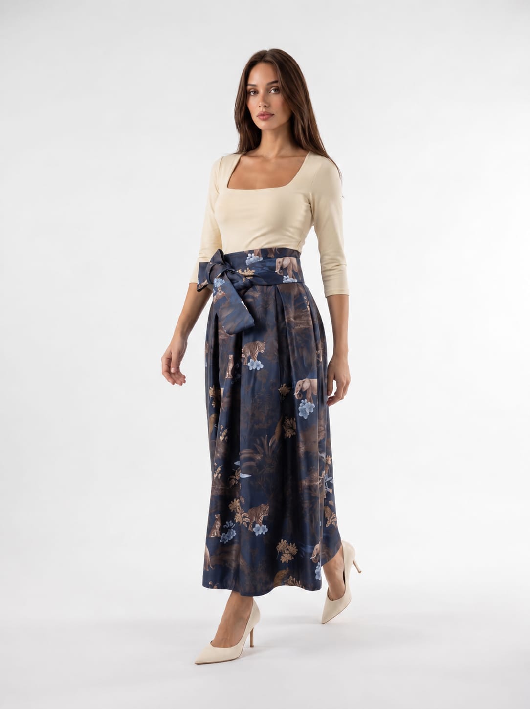 Gonna Solmira – Blu Notte Multicolor Gonna donna