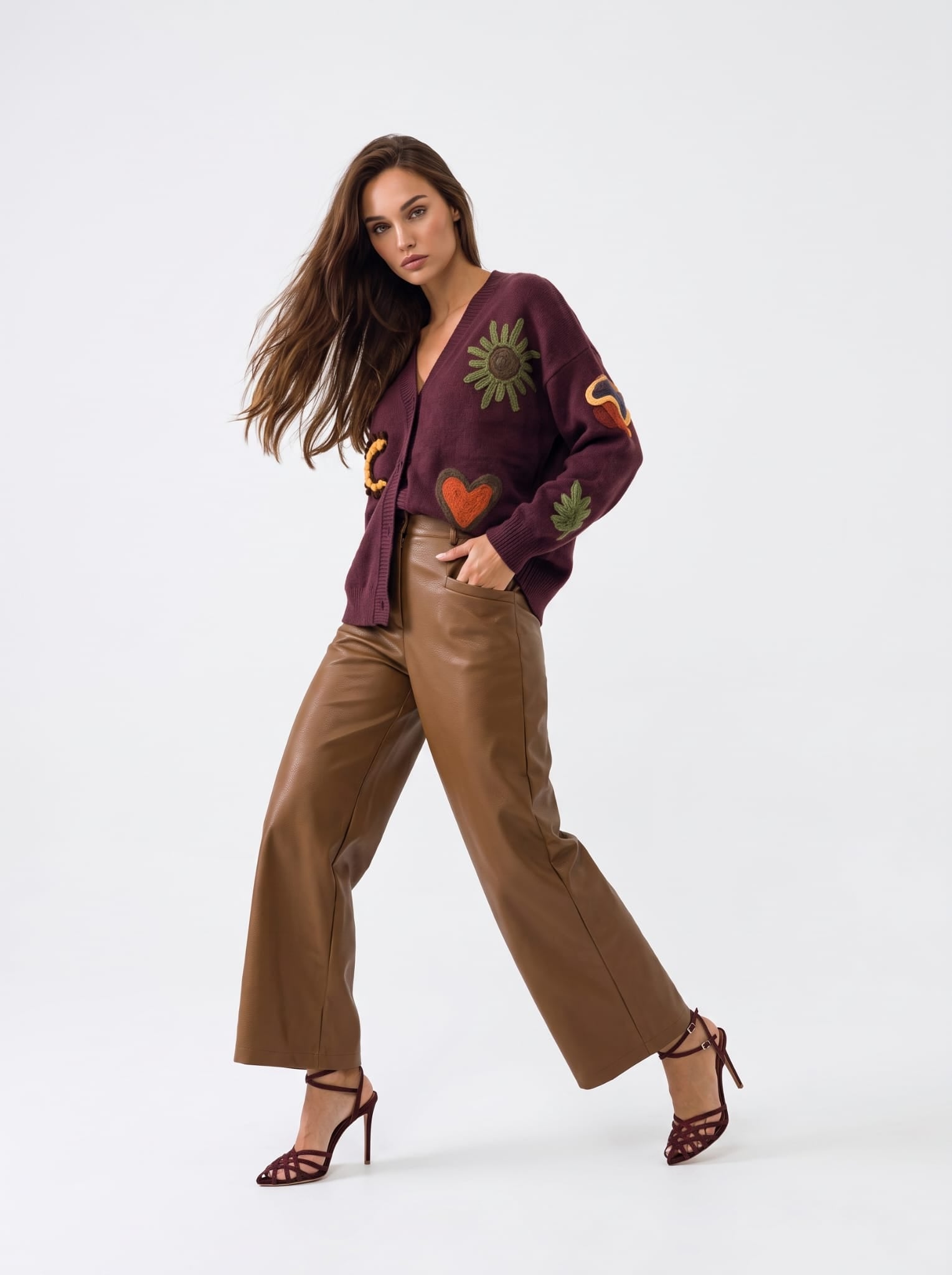 Cardigan Olympe - Bordeaux Cardigan donna