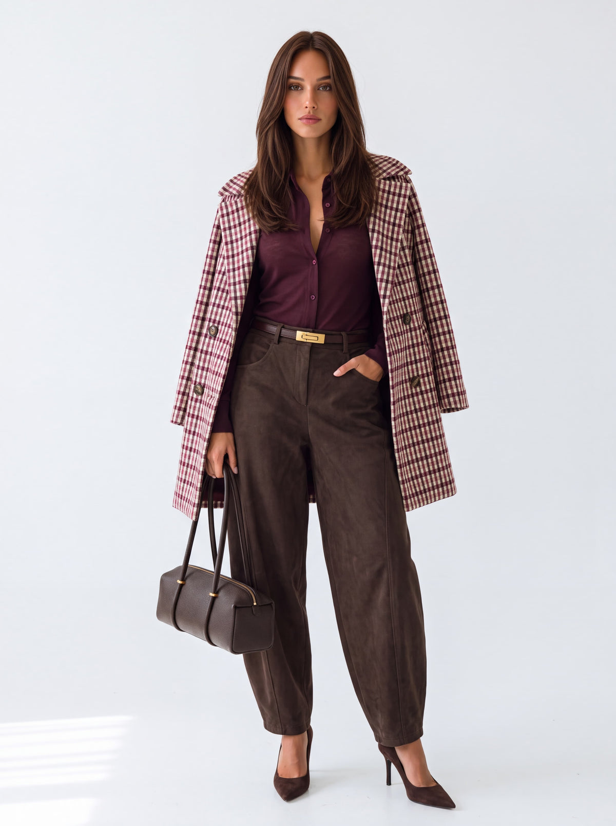 Cappotto Maïwenn – Fantasia Check Capispalla donna