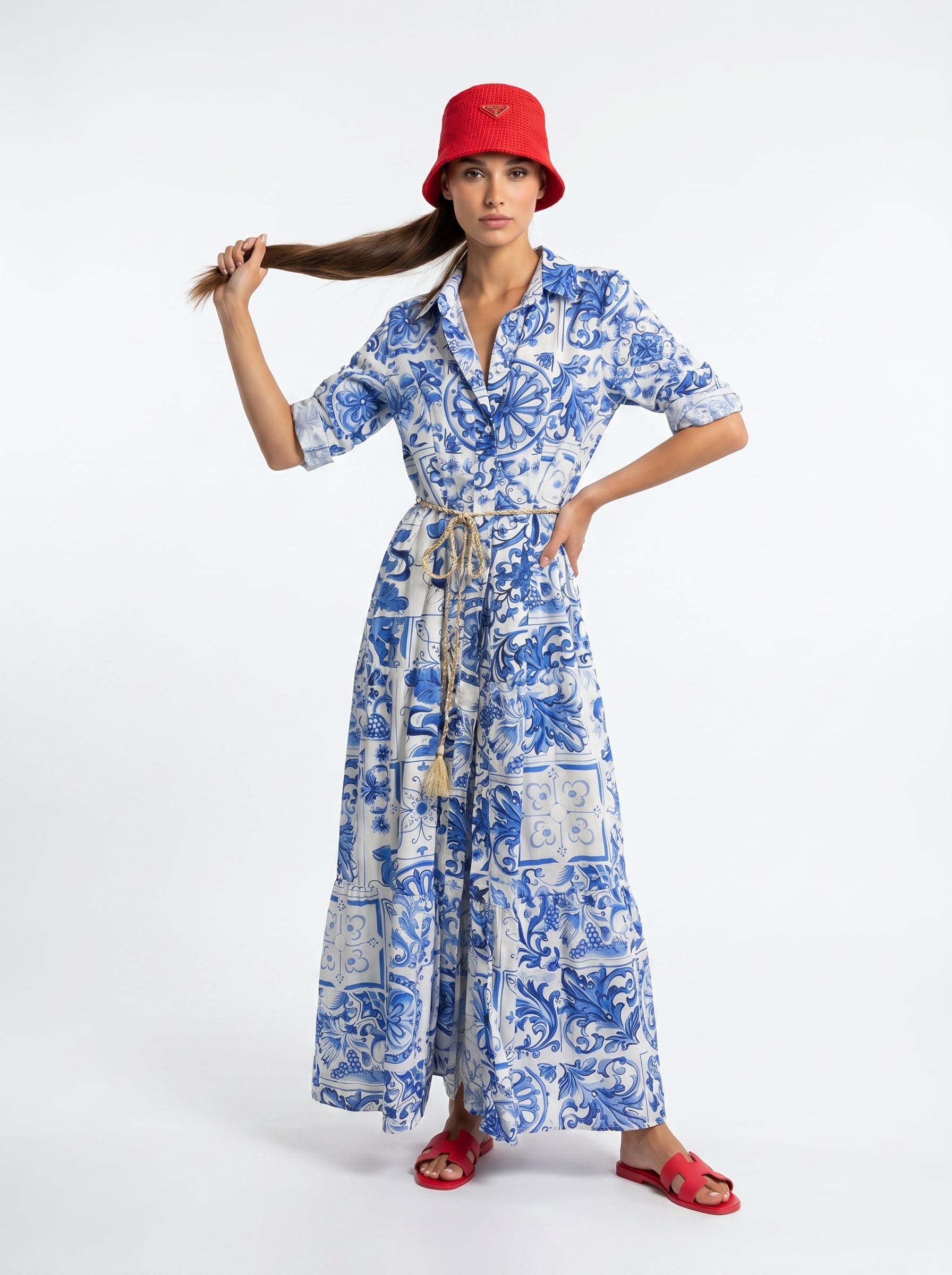 Abito Florelle Amalfi - Blu donna