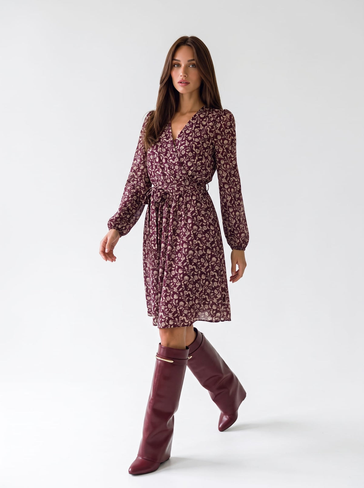 Abito Eudora – Bordeaux/Panna Abito donna
