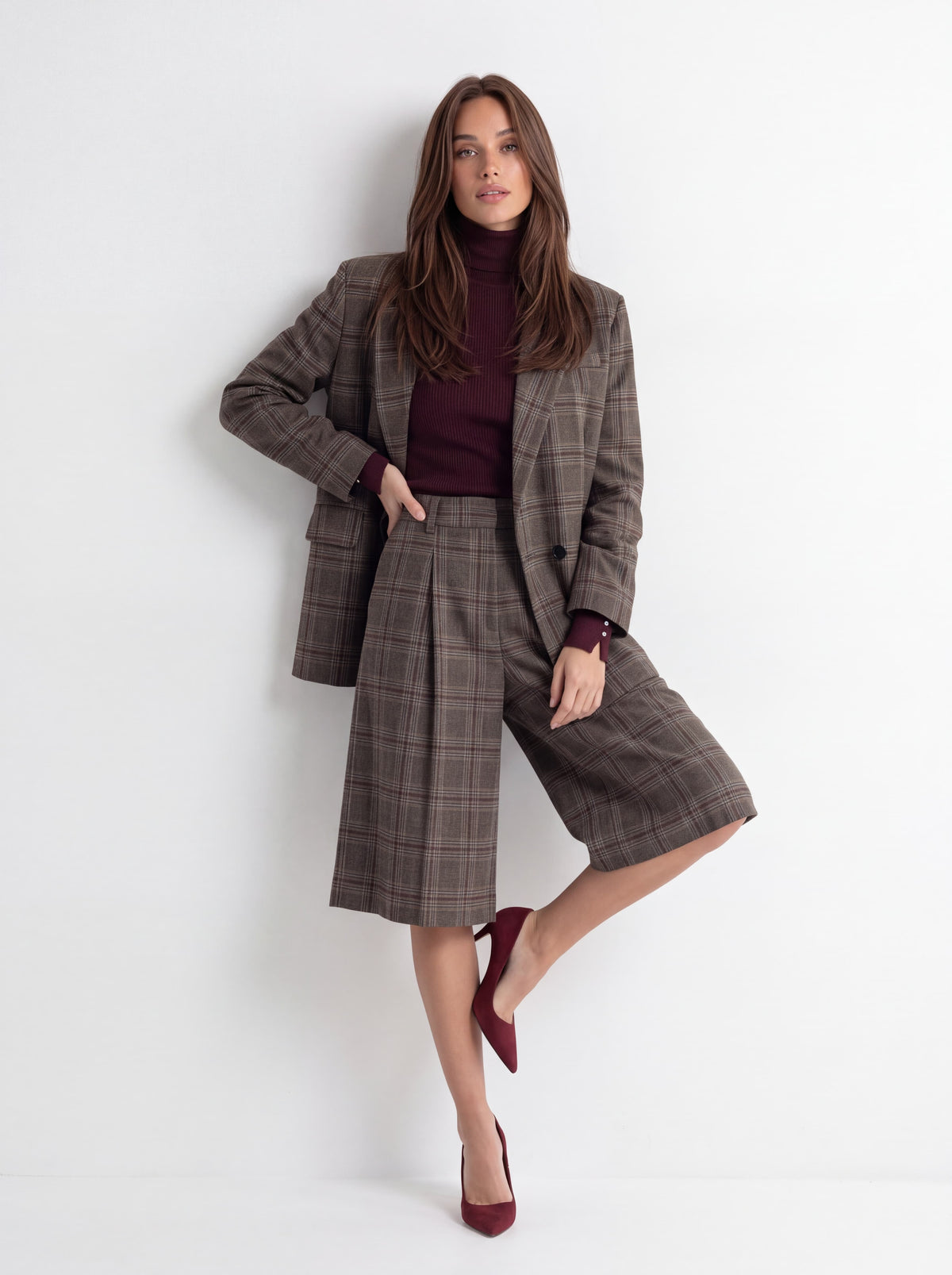 Tailleur Mazarine – Taupe / Bordeaux Tailleur donna