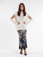 Maxi Pull Orielle – Bianco Maglia donna