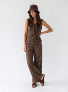 Coordinato Fiorella - Marrone donna