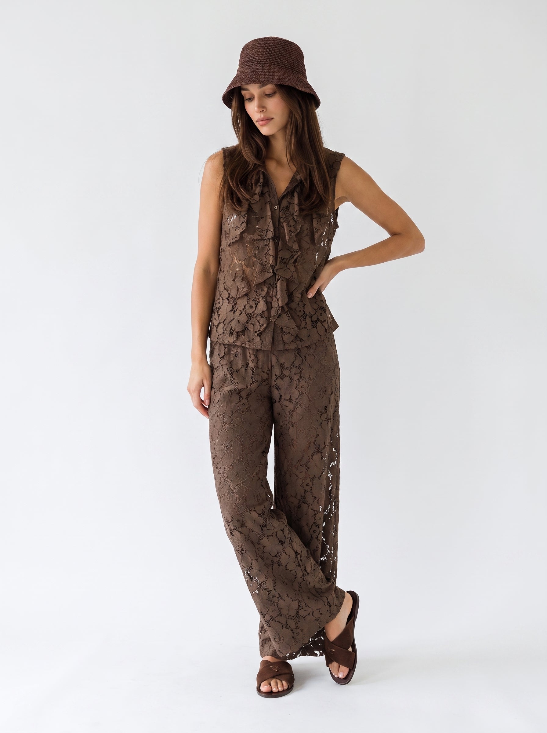 Coordinato Fiorella - Marrone donna