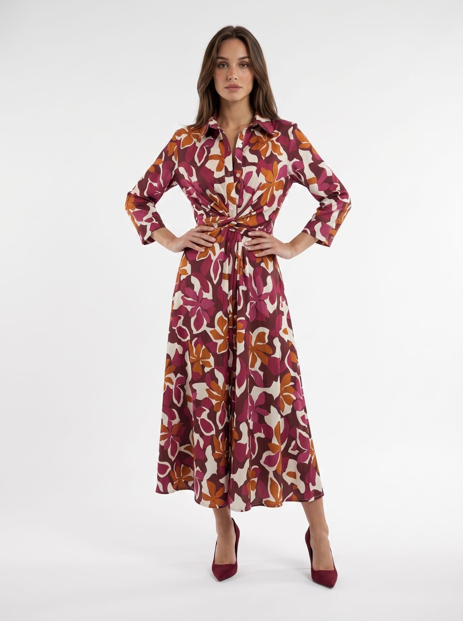 Abito Lyra - Bordeaux Multicolor Abito donna
