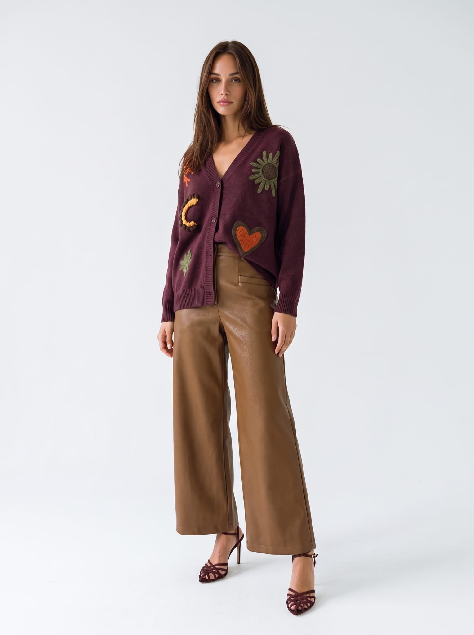 Cardigan Olympe - Bordeaux Cardigan donna
