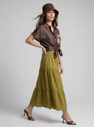 Gonna Samantha - Verde olio donna