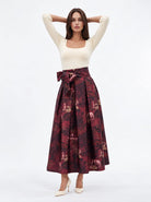 Gonna Solmira – Bordeaux Multicolor Gonna donna