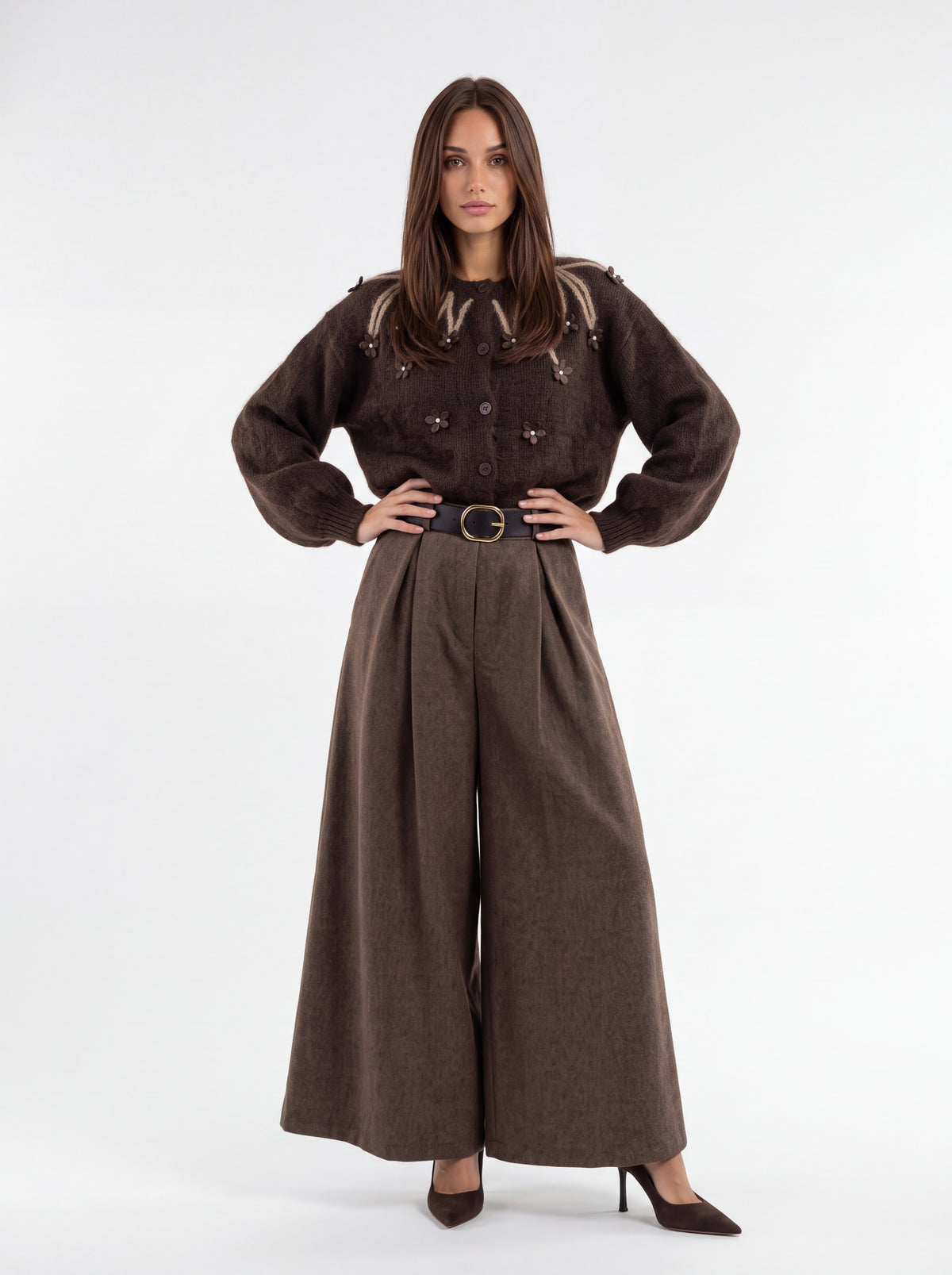 Cardigan Amarante – Marrone Mélange Cardigan donna