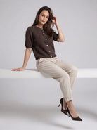 Cardigan Evania – Marrone Cardigan donna