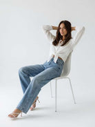 Camicia Nayla fluida con nodo – burro donna