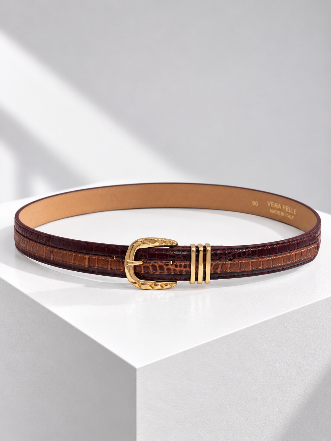 Cintura Alix – Testa di Moro/Cognac Cintura donna