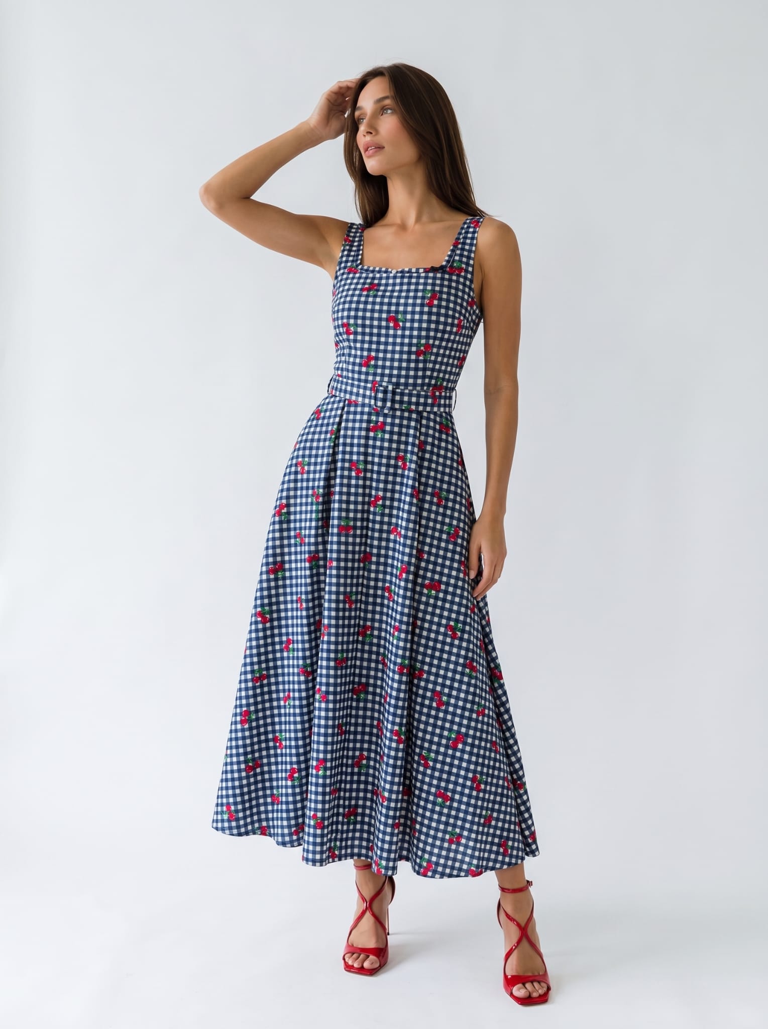 Abito Sakura - Blu con Ciliegine donna
