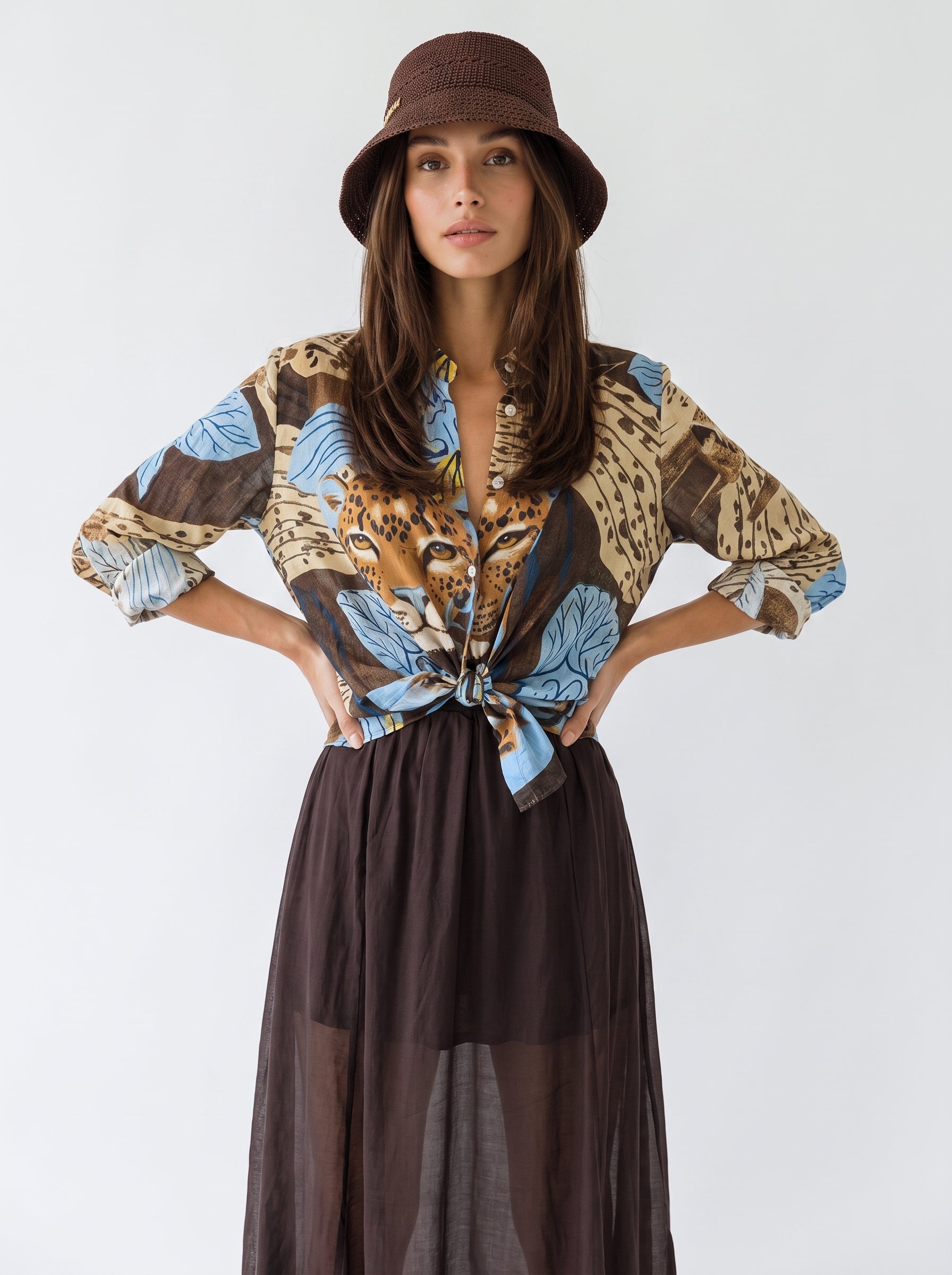 Camicia Naima - Marrone donna