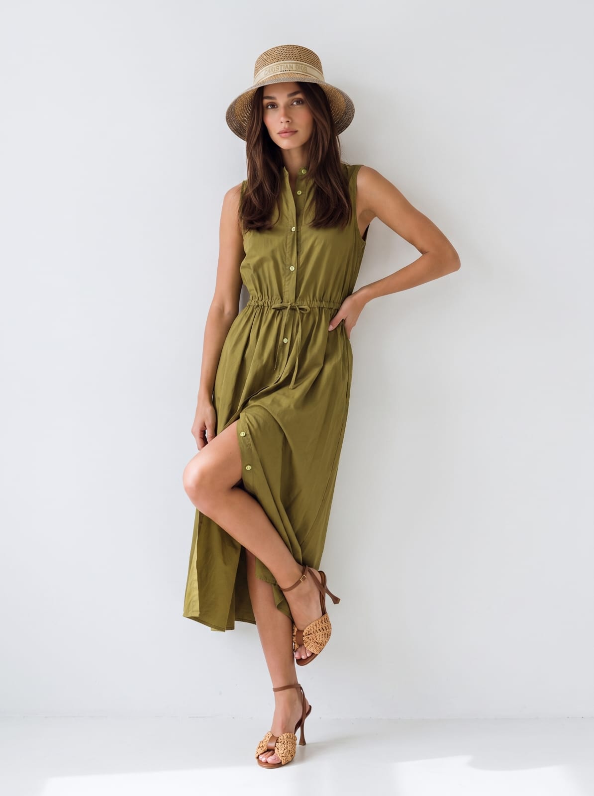 Abito Dafne - Verde olio donna