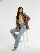 Giacca Katia in ecocamoscio – Camel donna