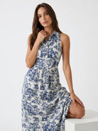 Abito Fiordaliso - Toile de jouy Blu donna