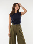 Smanicato Aveline - Blu Maglia donna