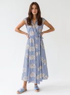 Abito Kyoto - azzurro a righe donna