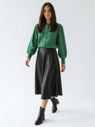 Mavi – Cardigan morbido in lana Verde erba donna