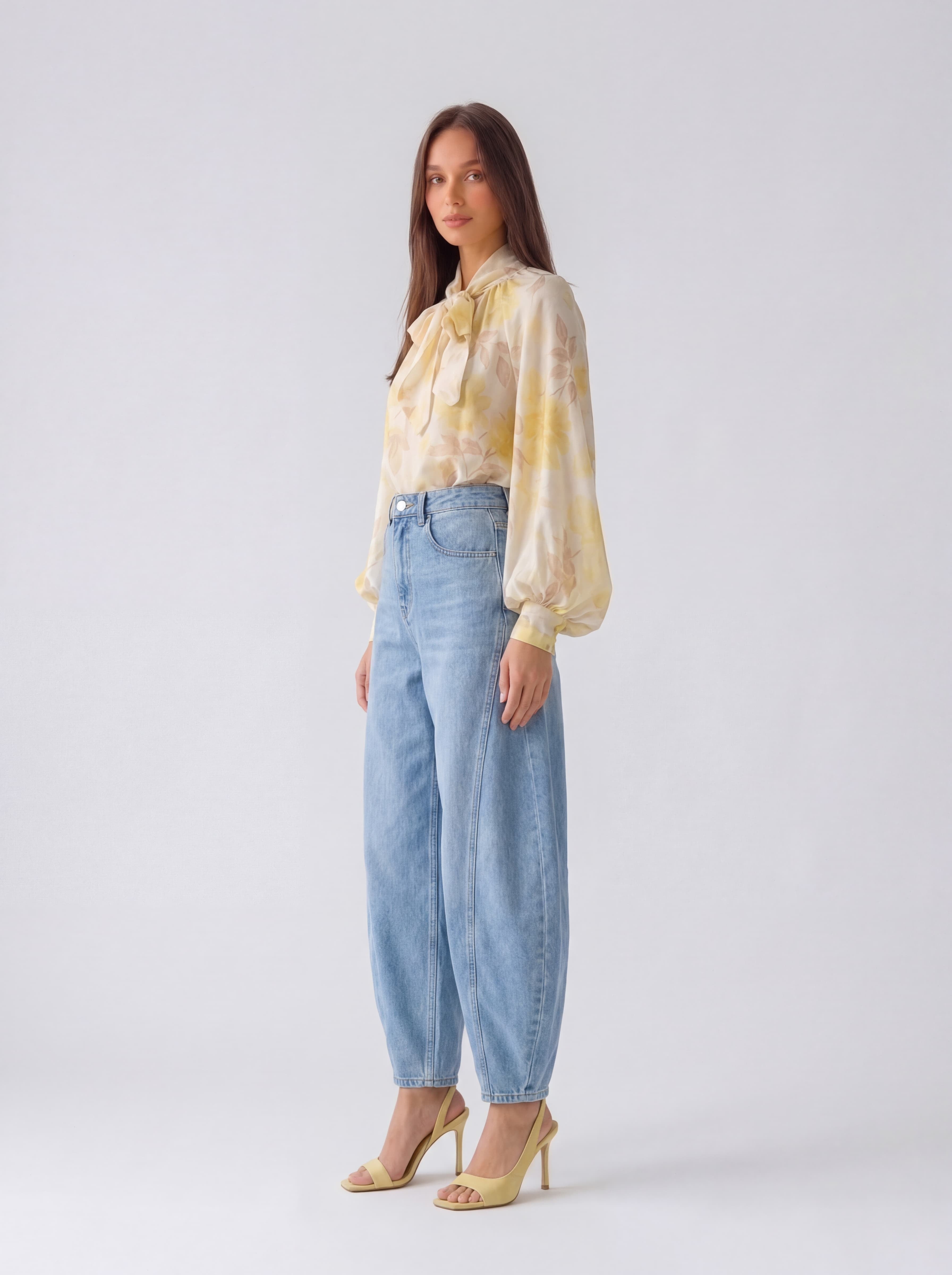 Camicia Foulard Elen - Giallo fantasia donna