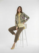 Blazer Camille jacquard floreale – Floral Garden donna