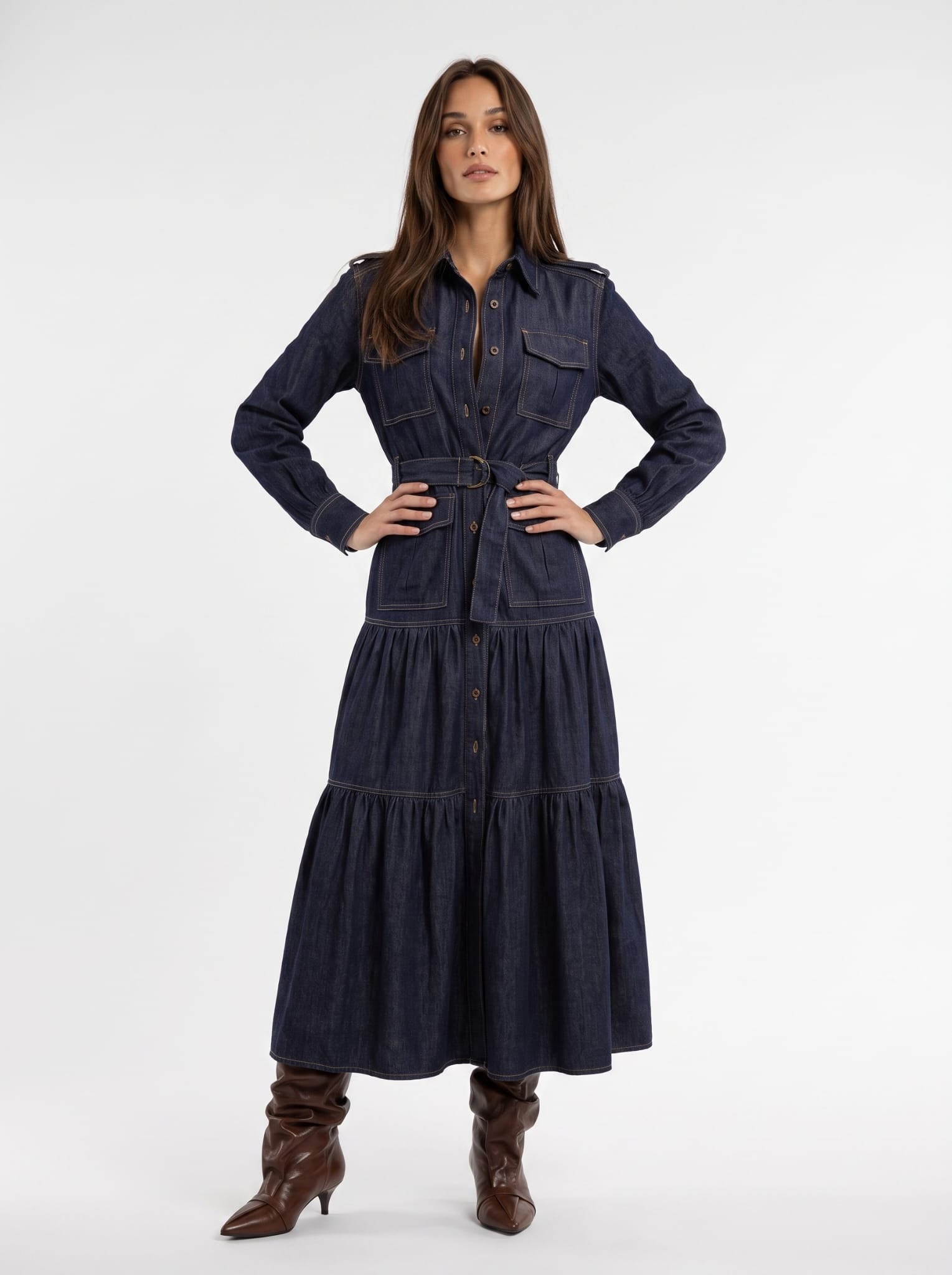 Chemisier Nives - Denim Blu Abito donna