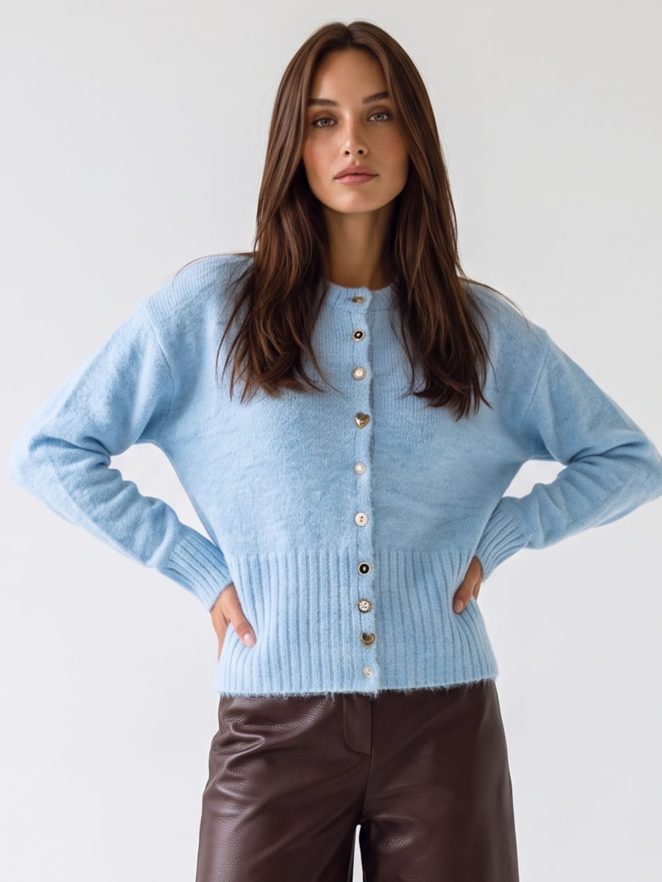 Cardigan Elvira - Azzurro Maglia donna