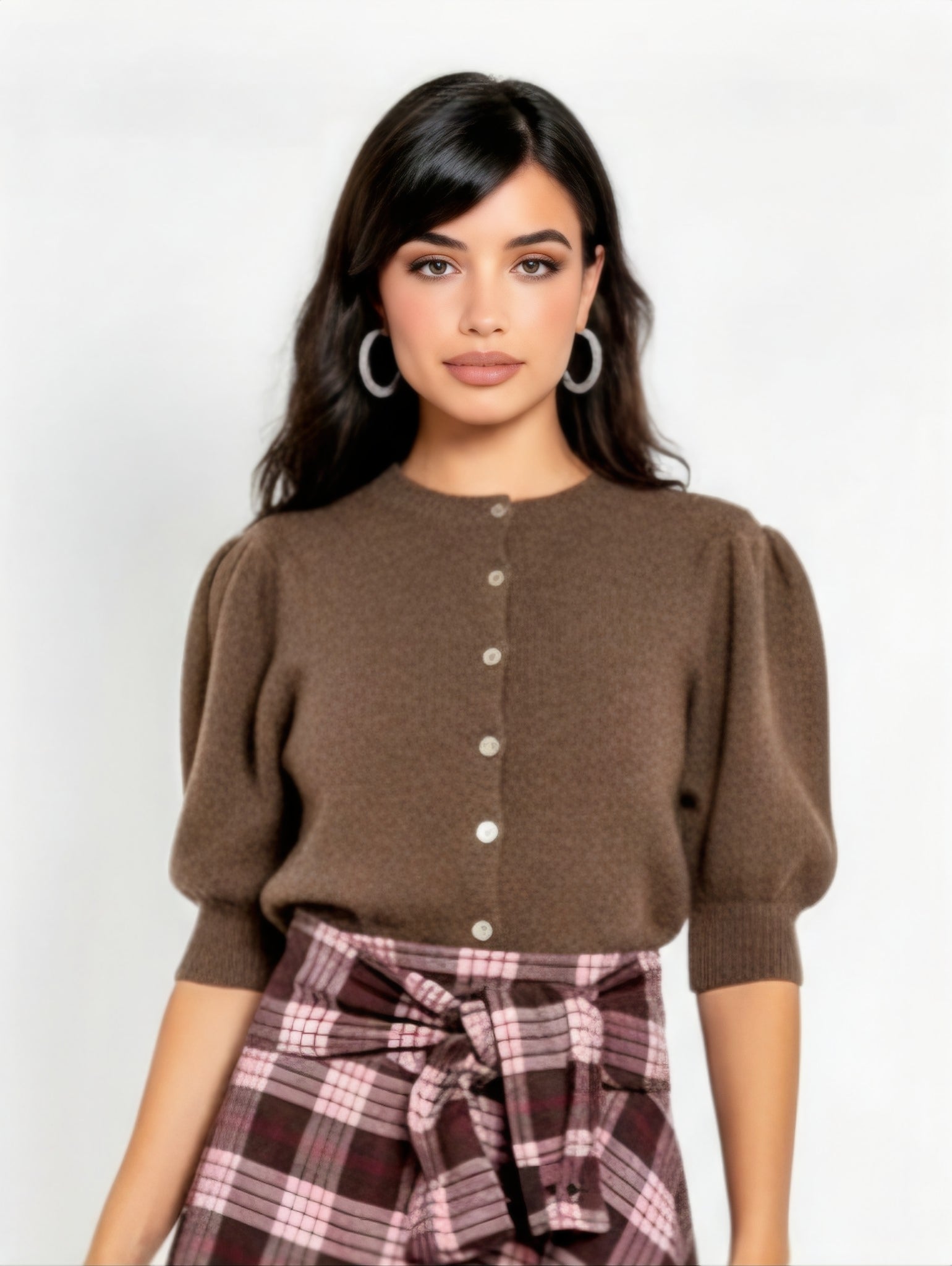 Vittoria – Cardigan caldo everyday Cioccolato donna