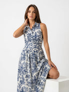 Abito Fiordaliso - Toile de jouy Blu donna