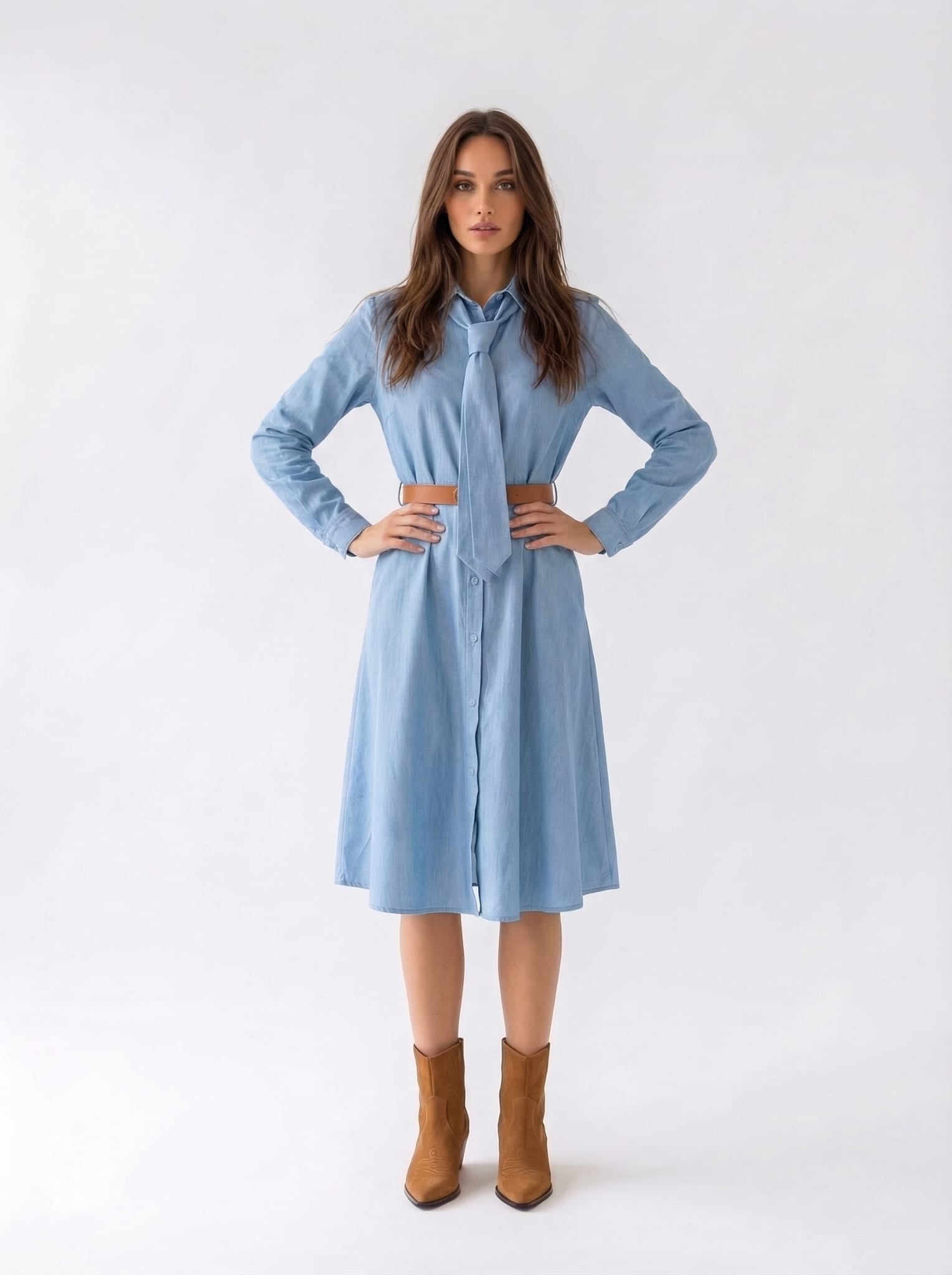 Abito Chemisier Lyan - denim medio donna