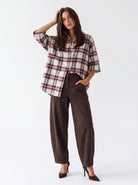 Camicia Althéa – Panna / Bordeaux Camicia donna