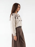 Cardigan Amarante – Panna Mélange Cardigan donna