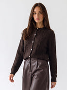 Cardigan Léonie - Testa di moro Cardigan donna