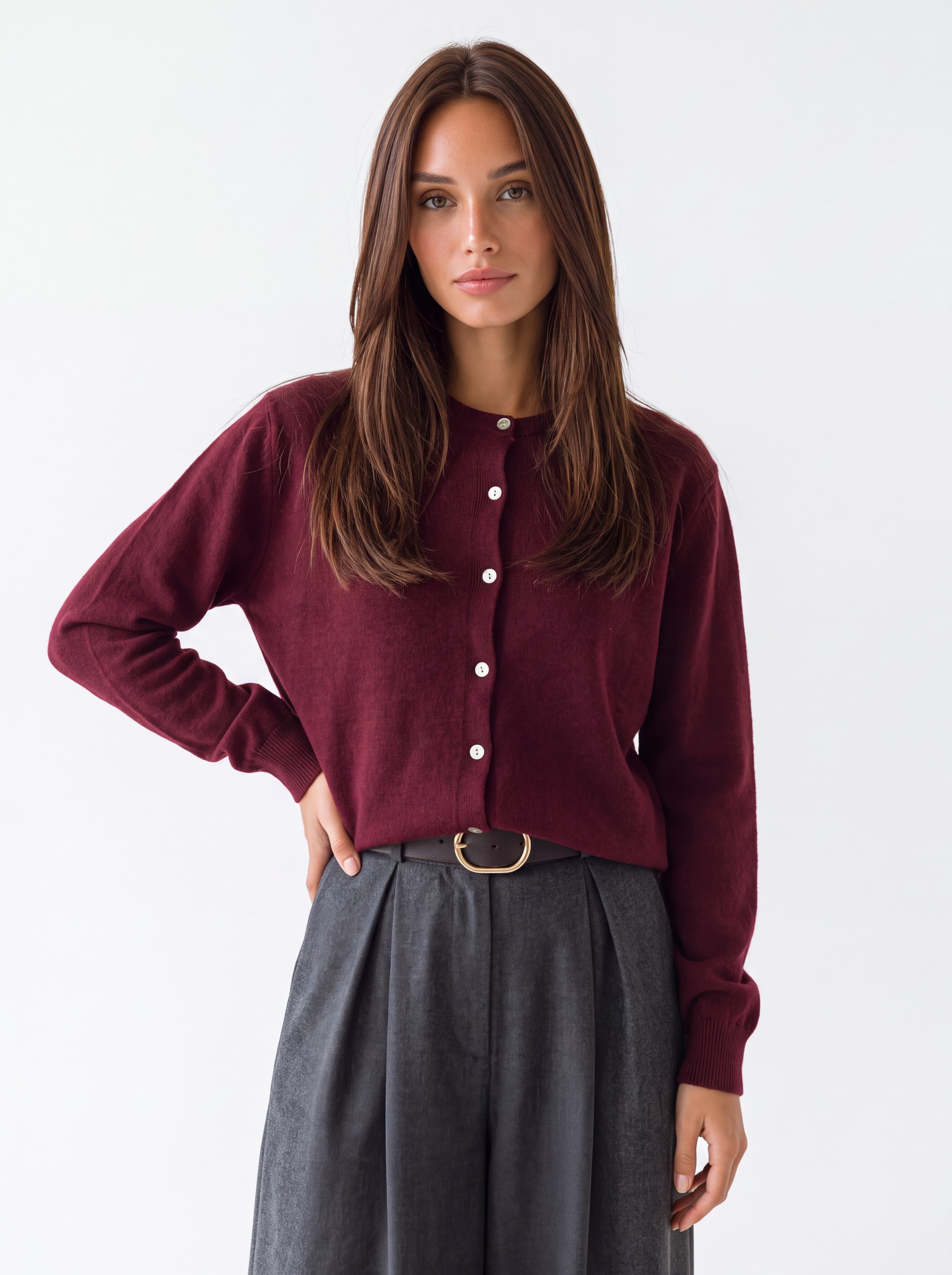 Cardigan Vivienne – Bordeaux Cardigan donna