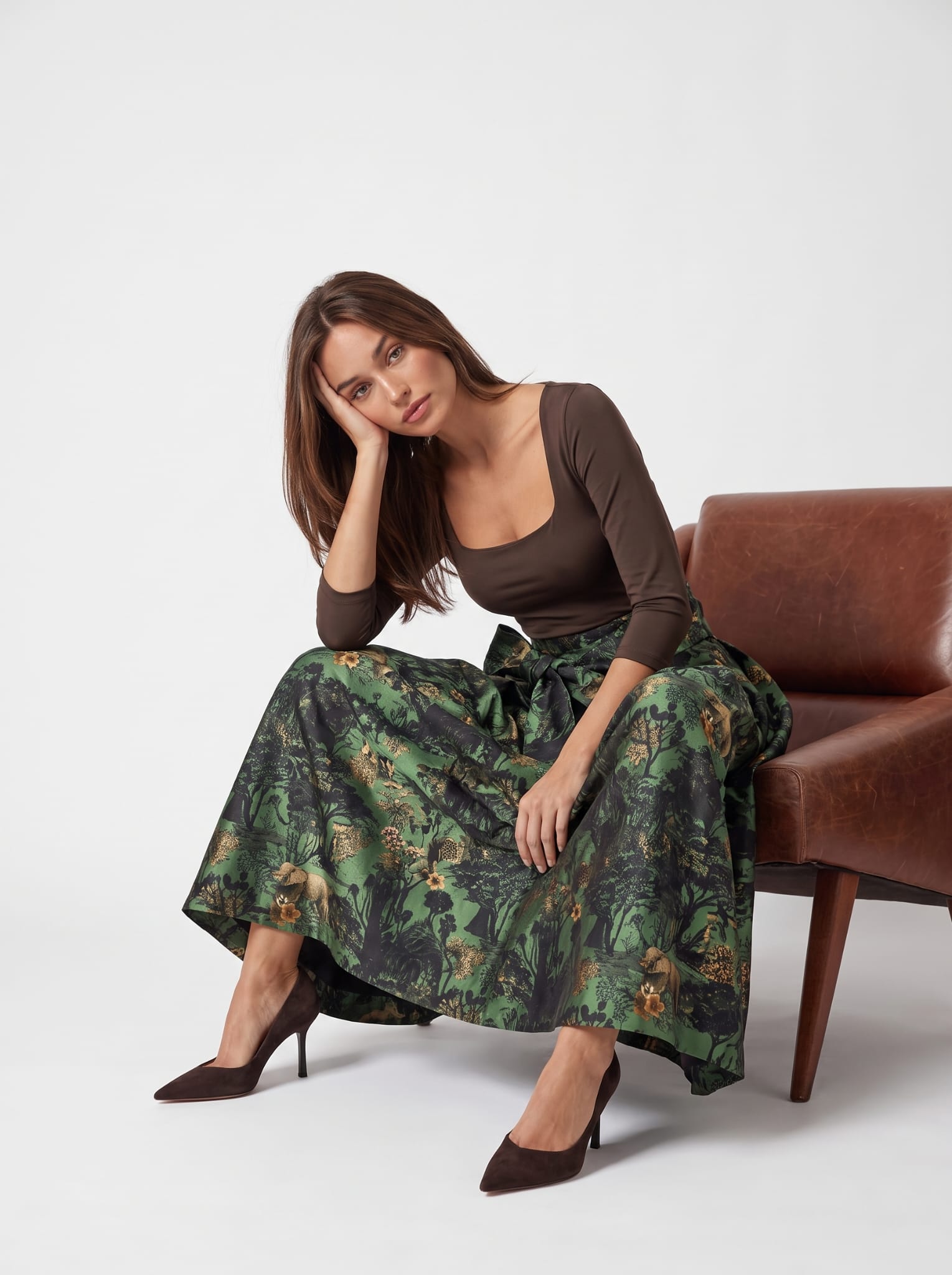 Gonna Solmira – Verde Multicolor Gonna donna
