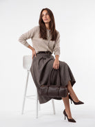 Cardigan Vivienne – Beige Mélange Cardigan donna