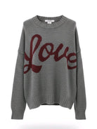 Love – Pull lana caldo con stampa Grigio donna