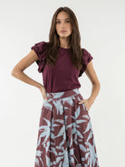 Gonna Fiora - Bordeaux azzurro donna