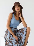 Gonna Fiora - Azzurro marrone donna