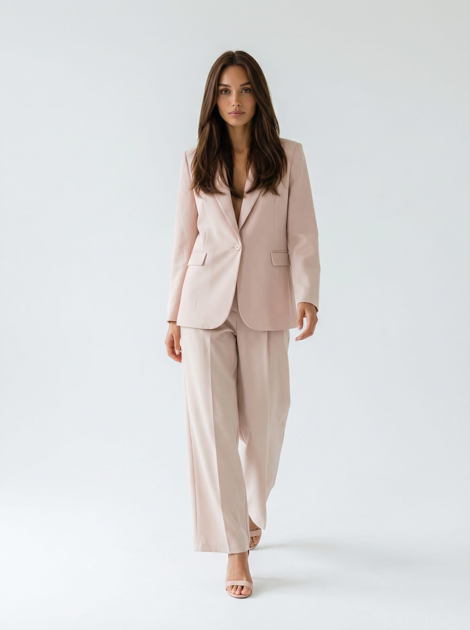 Pantalone Iris palazzo – Rosa cipria donna