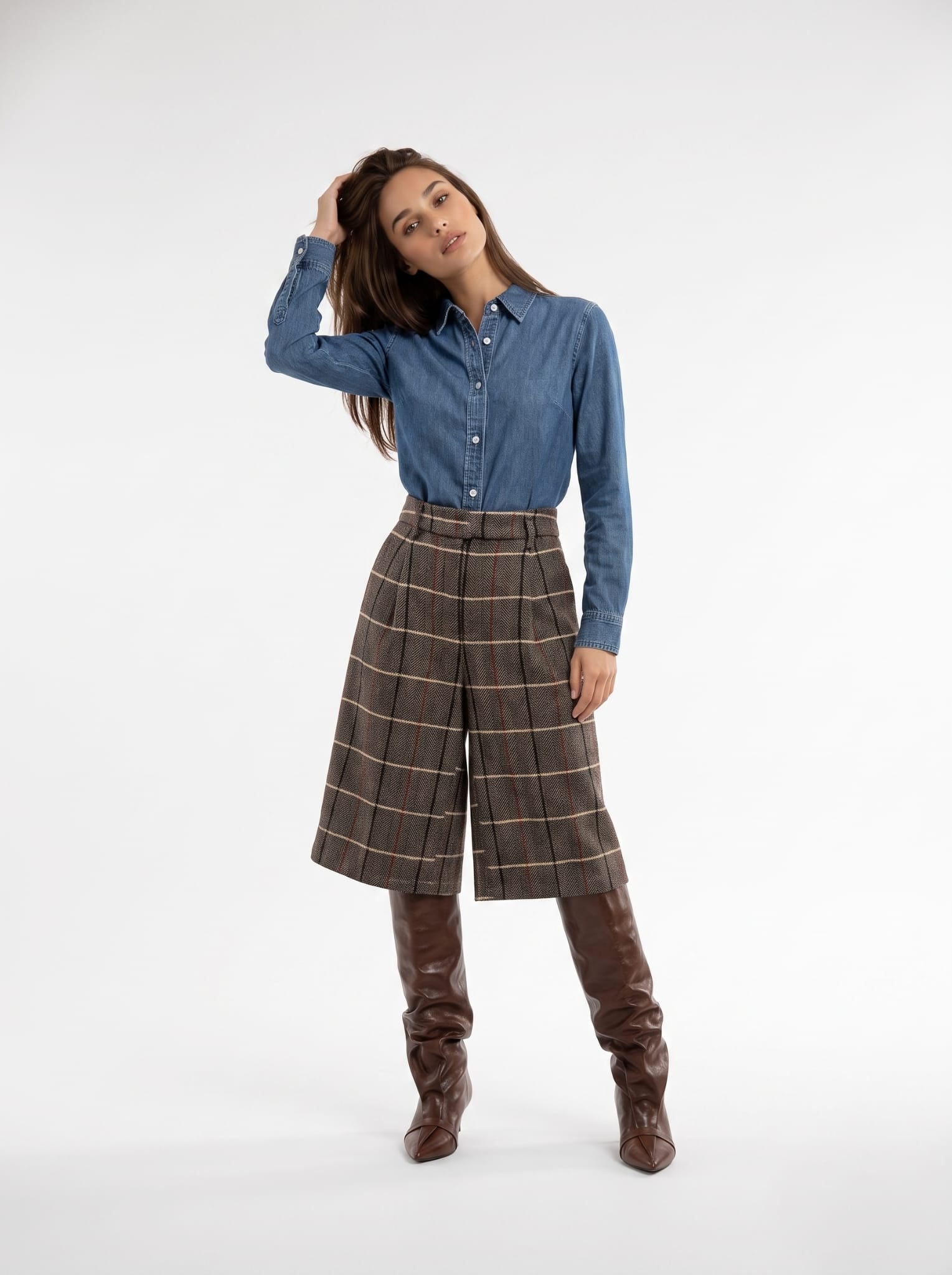 Camicia Dalia in denim chambray - Denim medio donna