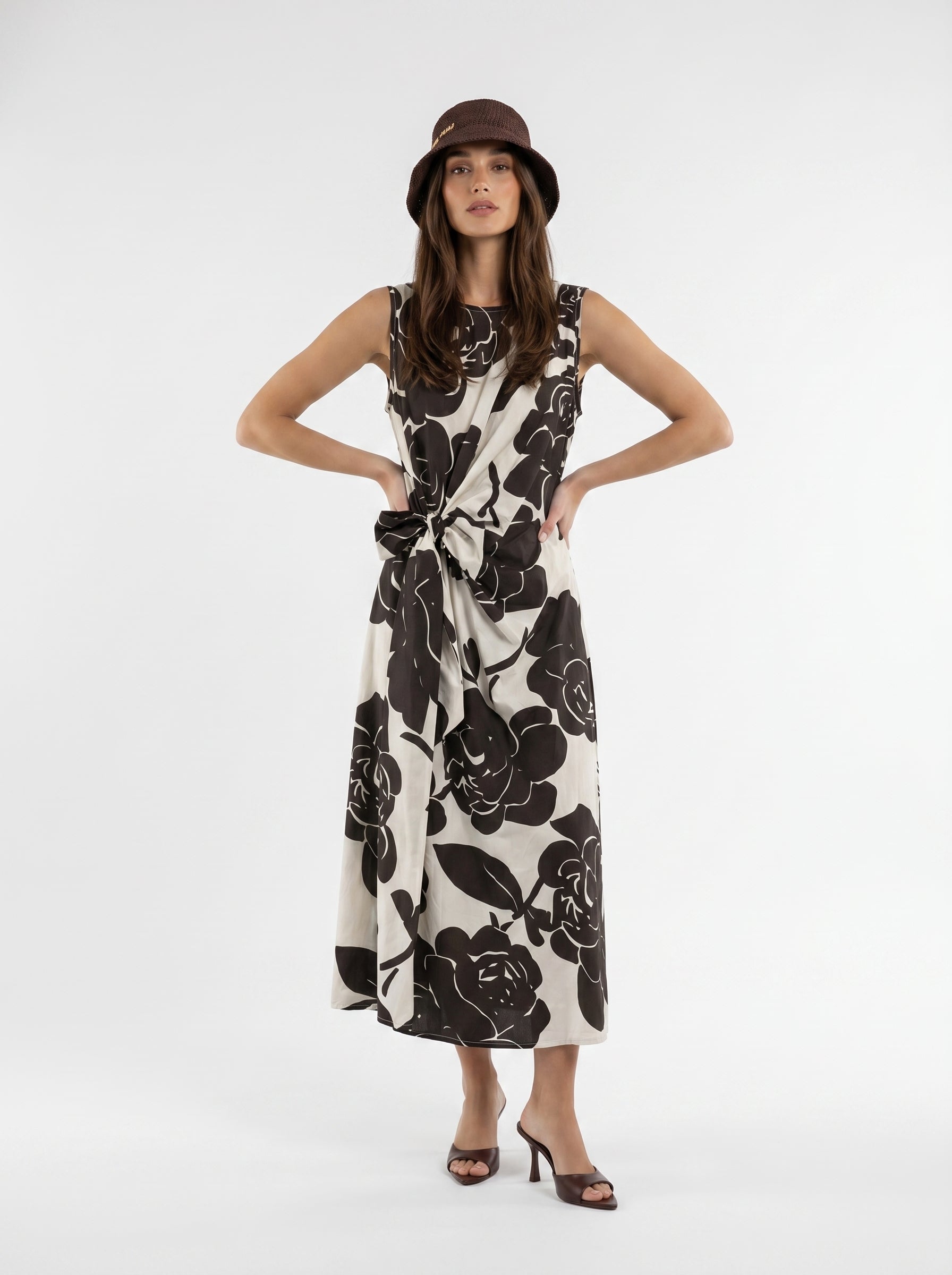 Abito Vivienne - Marrone fantasia donna